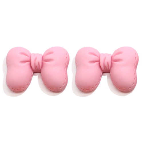 Wholesale Pretty Bowknot Resin Flatback Beads Artificial DIY Decor Bow Tie Handmade Ornament Accessory