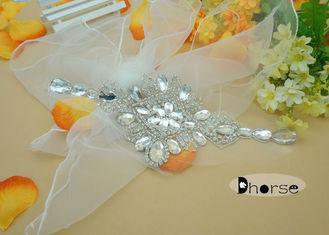 Sew On Bling Bling Rhinestone Beaded Applique With Mesh Bac