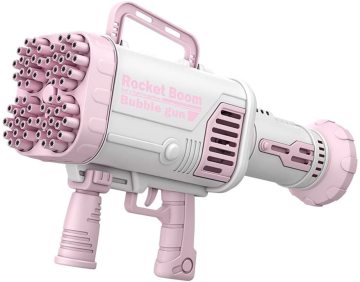 Electric Bubble Gun and Handheld Fan: A 2-in-1 Toy for Kids with 64 Holes and Automatic Bubble Blowing Function