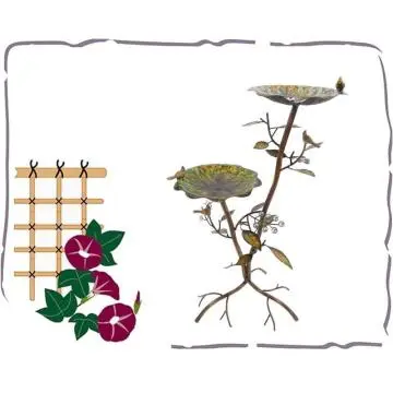 outdoor metal bird feeders and baths