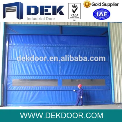 Functional space saving folded pvc fast doors