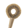 Wooden Handle Palm Bristle Cleaning Brush