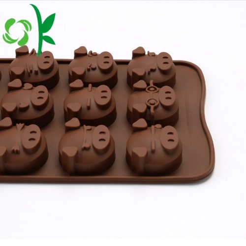 ช็อกโกแลตซิลิโคนหม้อน้ำหมู Popsicl Christmas Candy Moulds