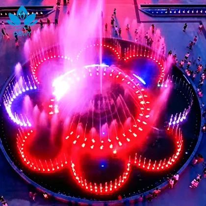Outdoor flower shape musical dance fountain