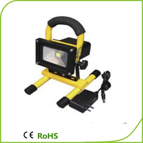 IP65 10w rechargeable battery backup led flood light outdoor