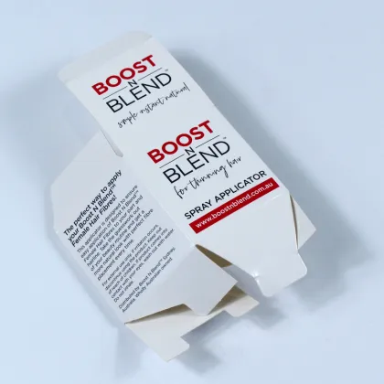 Custom Folding Paper Packaging Box for Fashion Hair Building Fibers Kit with Applicator Pump