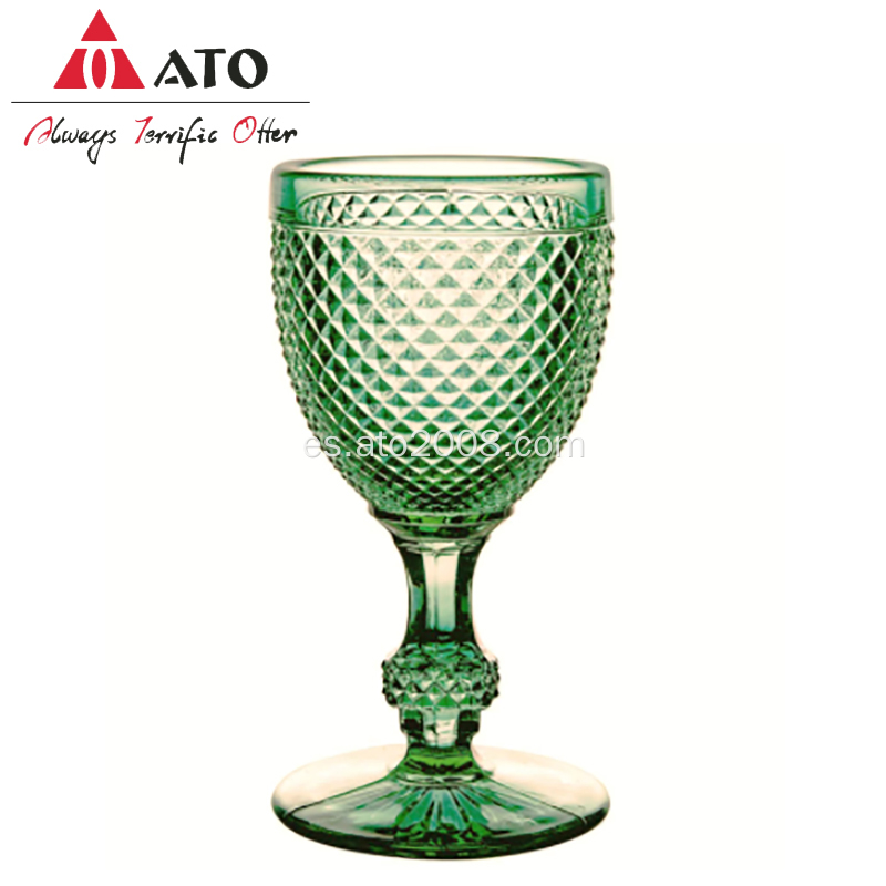 ATO Glass tallado con cristal verde