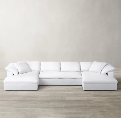 Luxury individual sofa white fabric home furniture