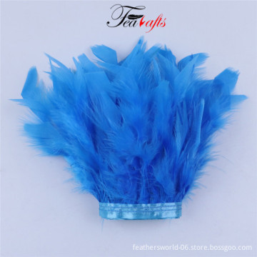 Feather Fabric Material: Discover Lake Blue Chandelle Feather Trim, 10-15cm Feather Fringe for Jewelry, Crafts, and Costumes