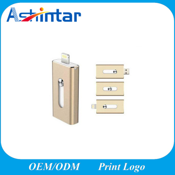 New OTG USB Memory Stick Metal Phone Pendrive USB Flash Drive