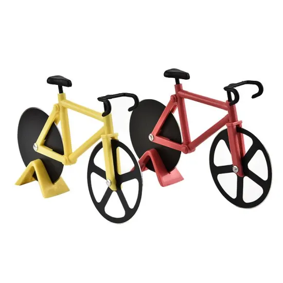 Hot Selling Plastic Bicycle Wheel Shape Pizza Cutter Kitchen Utensils