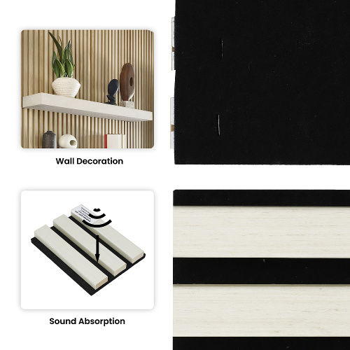 3 sides veneer wood slat panel Hot Sale Wooden Veneer Slat Acoustic Panels Manufactory