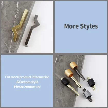 Black Gold Modern Simple Style Pull Cabinet Handle for Wardrobe and Kitchen Cabinets