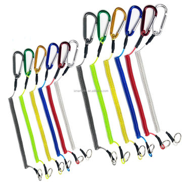 Durable TPU Spiral Steel Wire Anti-Lost Fishing Lanyard