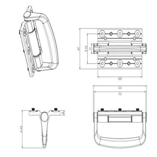 Hinge with Handle Set Drawing