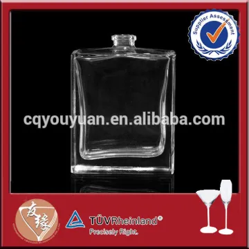 square shape clear 50ml perfume packaging bottle