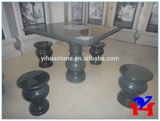 sesame grey granite table & chair
