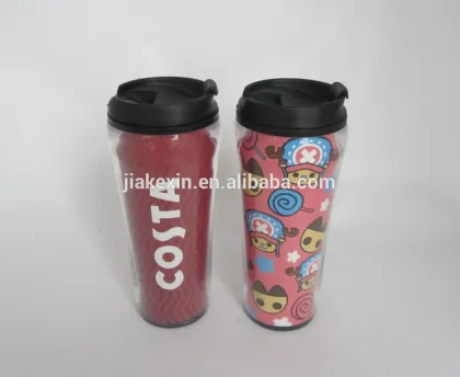 Plastic Insulated Costa Coffee Mug with Paper Insert