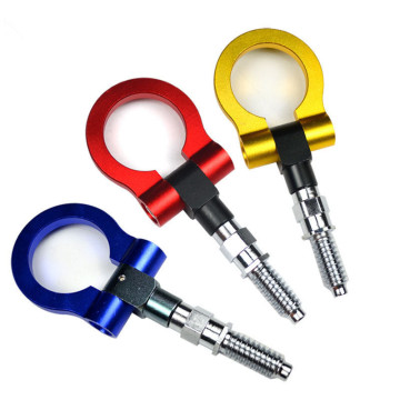 JDM Racing Aluminum Round Trailer Towing Hook - Rear Tow Bar Bumper Front Tow Hook