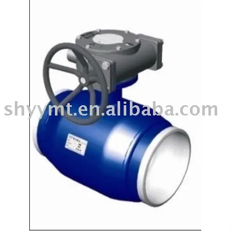 Carbon Steel Butt Welded Ball Valve with Worm Wheel