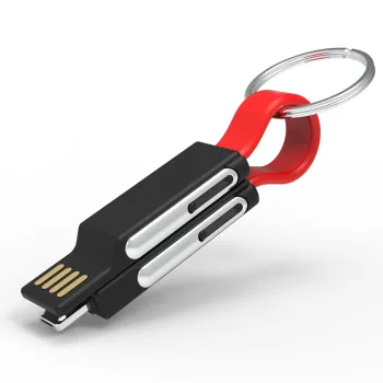2020 New Designed 13cm Keychain Phone Charger 3 in 1 Mini Magnetic Usb Cable For iphone/ Android Key Ring Cable