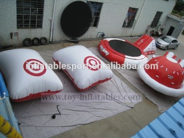 Best quality 0.9mm materials floating inflatable water park with inflatable water trampoline