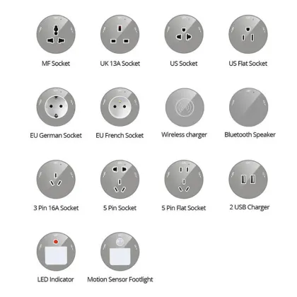 Wall Track Socket Movable Power Rail System