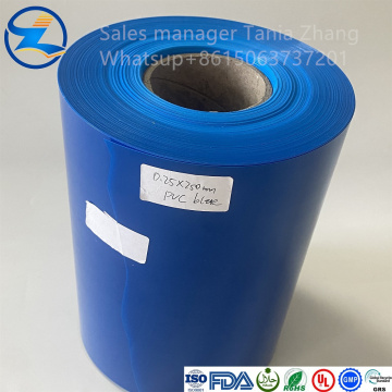 blister pharma packaging blue PVC film roll