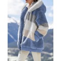 Damen Winter Fuzzy Fleece Jacke Kapuze