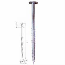 Ancla de tornillo molido de zinc chapado