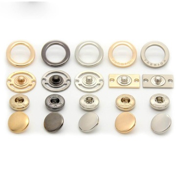 Wholesale Circle Hollow Metal Double-Sided Snap Button