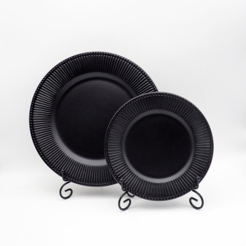 Японский стиль массовый сплошной цветовой миски черная керамическая миска