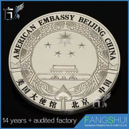 Eagle stamping brass coin