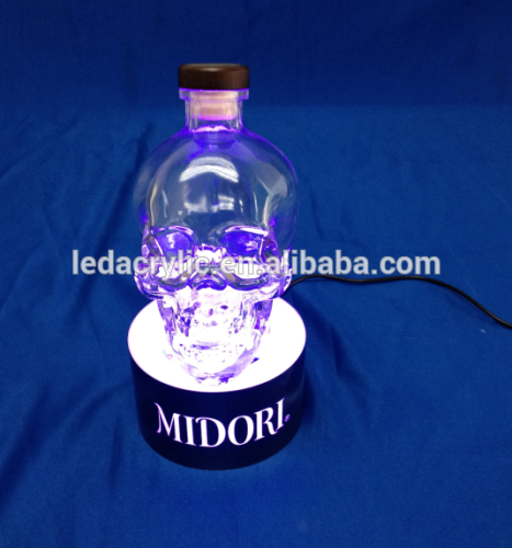 acrylic illuminated bottle display base