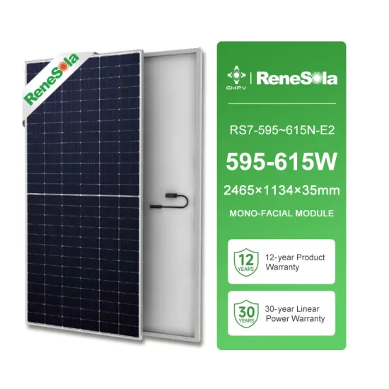 Renesola Solar Panels: RS7 Series - 595W to 615W Specifications and Details