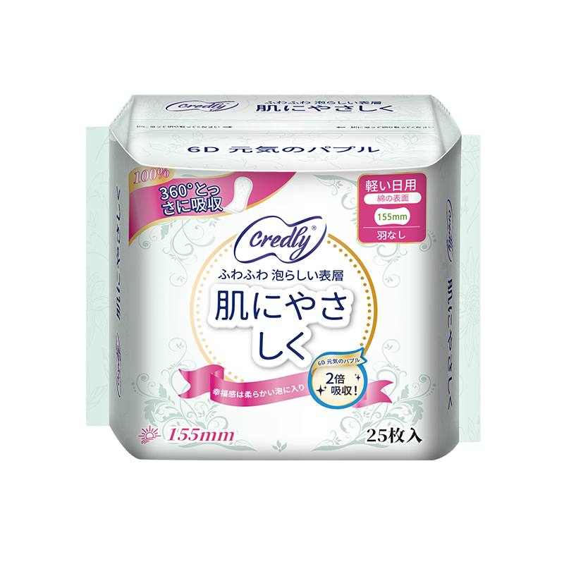 Ultra-thin breathable sanitary napkin for night