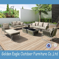 Combination Curved Modern Sofa Rattan Patio Furniture