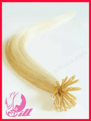 Blonde Hair Extension Peruvian Human Hair Extension Stick Hair Extension