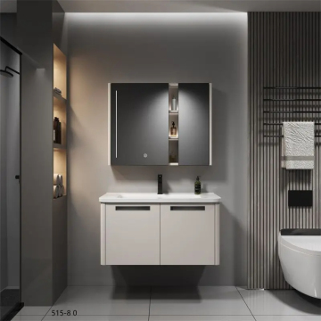 Bathroom Vanities with Ceramic Basin, Sink, and Mirror