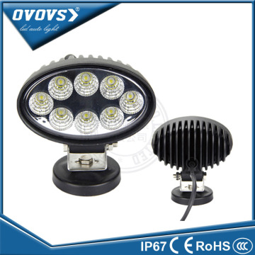 ovovs factory price 24w 2000lm oval led tractor work light for car accessories