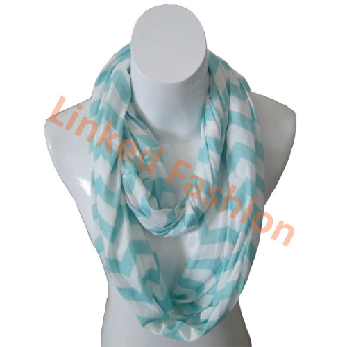 new sexy women jersey knitted sky blue chevron circle scarf for autumn fall winter design cachecol,bufanda infinito,bufanda