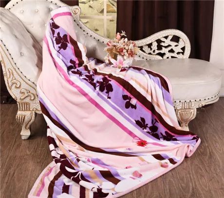 100% Polyester Printed Solid and Soft Coral Velvet Fleece Blanket