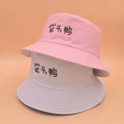 Mens floral canada fabric bucket hat