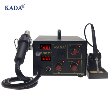 KADA 852D 852D++ 2 in 1 SMD rework station hot air gun desoldering station telephone repair electric iron 952D