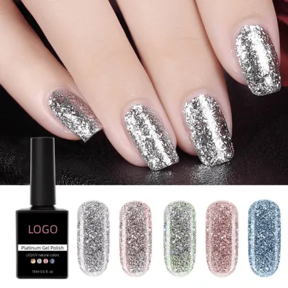 Elastic Design Salon Varnish Platinum Gel for Creative Nail Art