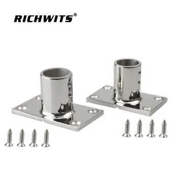 Boat Hand Rail Fitting 316 Stainless Steel Round Pipe Base 90 Degree Boat Pipe Base