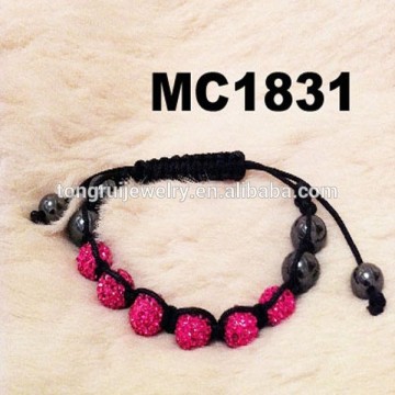 rhinestone ball braided macrame bracelet patterns with beads