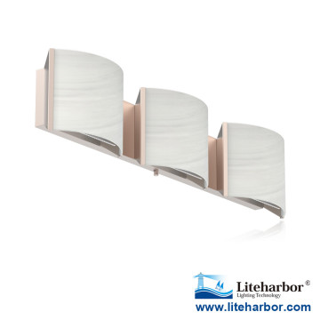 Modern Glass 3 lights J78 satin nickel Wall Sconce 3 Lights