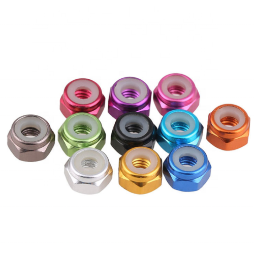 Гайка з нейлонавай устаўкай Самаконтрагаючая гайка з алюмініевага сплаву