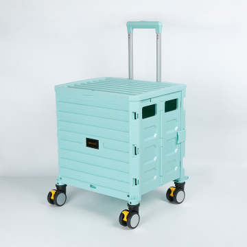 Easy Arrange Groceries: Your Ultimate Foldable Shopping Cart with Wheels - The Convenient Plastic Trolley Solution for Hassle-Free Shopping